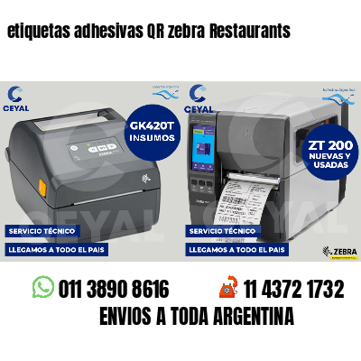 etiquetas adhesivas QR zebra Restaurants