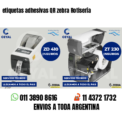 etiquetas adhesivas QR zebra Rotisería