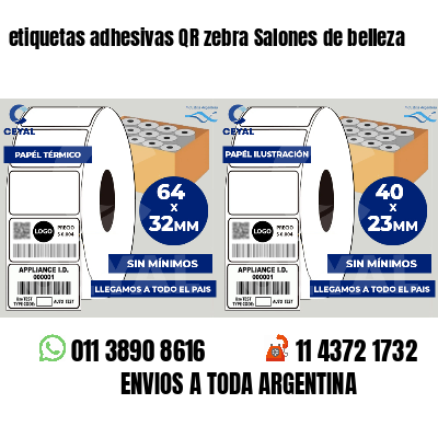 etiquetas adhesivas QR zebra Salones de belleza