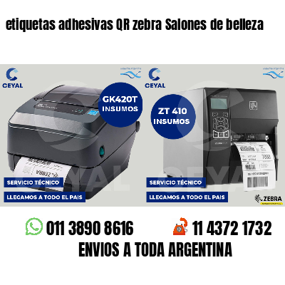 etiquetas adhesivas QR zebra Salones de belleza