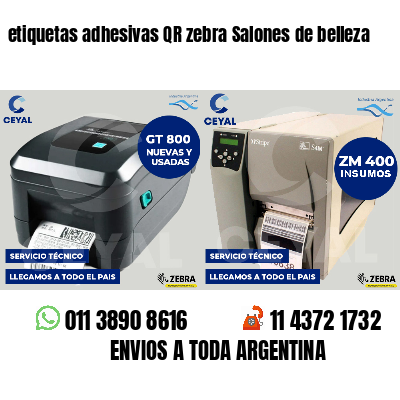 etiquetas adhesivas QR zebra Salones de belleza