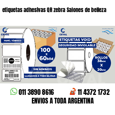 etiquetas adhesivas QR zebra Salones de belleza