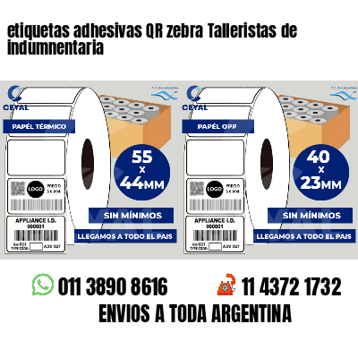 etiquetas adhesivas QR zebra Talleristas de indumnentaria