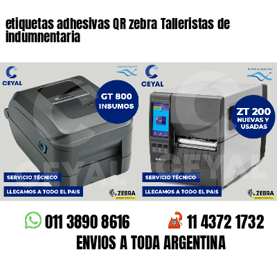 etiquetas adhesivas QR zebra Talleristas de indumnentaria