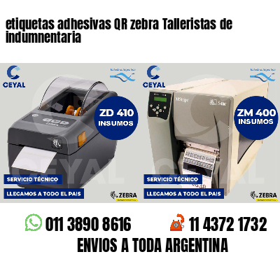 etiquetas adhesivas QR zebra Talleristas de indumnentaria