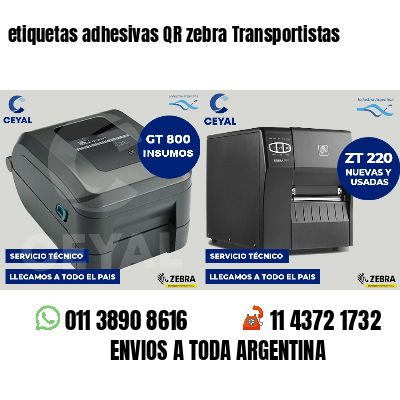 etiquetas adhesivas QR zebra Transportistas