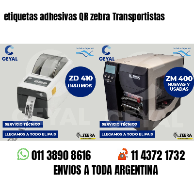 etiquetas adhesivas QR zebra Transportistas