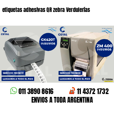 etiquetas adhesivas QR zebra Verdulerías