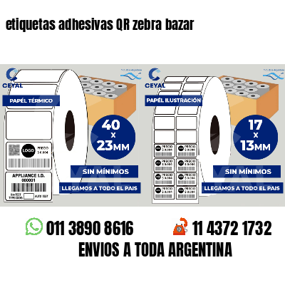 etiquetas adhesivas QR zebra bazar