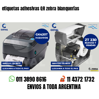 etiquetas adhesivas QR zebra blanquerías