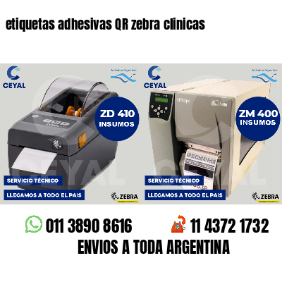 etiquetas adhesivas QR zebra clinicas