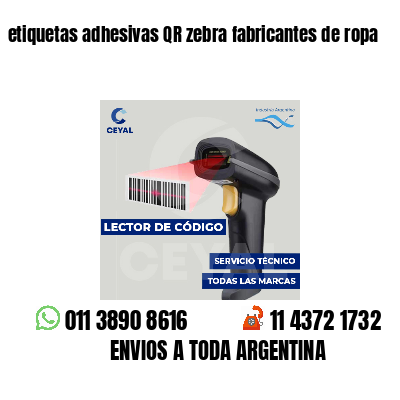 etiquetas adhesivas QR zebra fabricantes de ropa