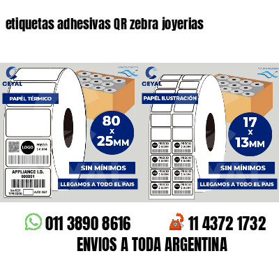 etiquetas adhesivas QR zebra joyerias