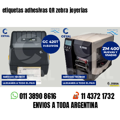 etiquetas adhesivas QR zebra joyerias