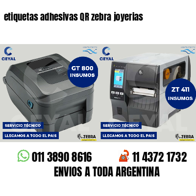 etiquetas adhesivas QR zebra joyerias