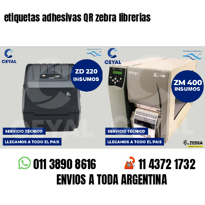 etiquetas adhesivas QR zebra librerias