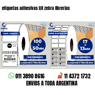 etiquetas adhesivas QR zebra librerias