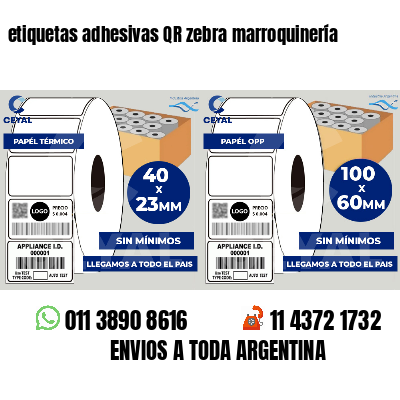 etiquetas adhesivas QR zebra marroquinería