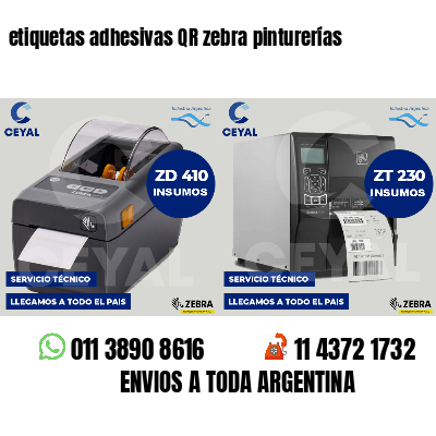 etiquetas adhesivas QR zebra pinturerías