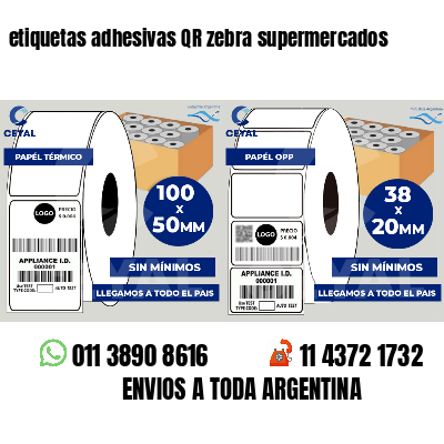 etiquetas adhesivas QR zebra supermercados