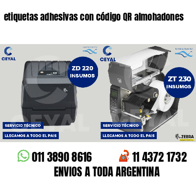 etiquetas adhesivas con código QR almohadones