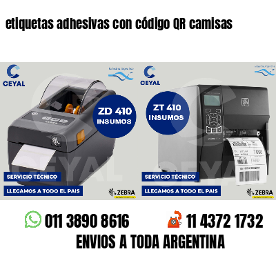 etiquetas adhesivas con código QR camisas