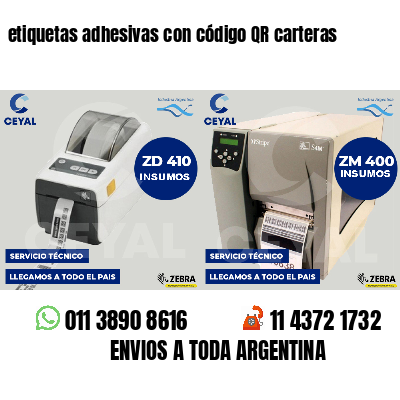 etiquetas adhesivas con código QR carteras