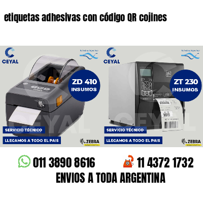 etiquetas adhesivas con código QR cojines