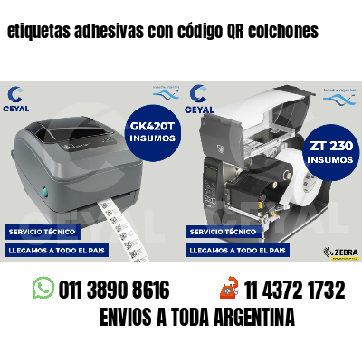 etiquetas adhesivas con código QR colchones