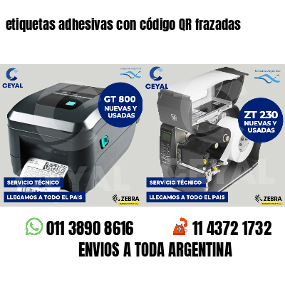 etiquetas adhesivas con código QR frazadas