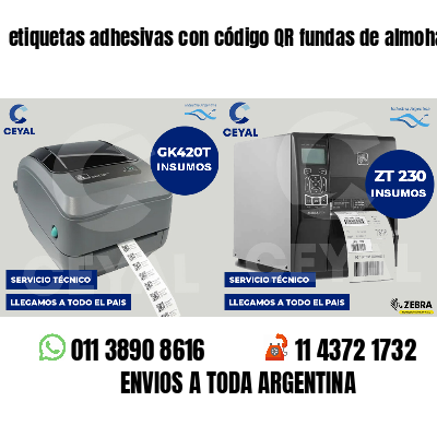 etiquetas adhesivas con código QR fundas de almohadas