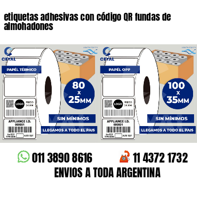 etiquetas adhesivas con código QR fundas de almohadones