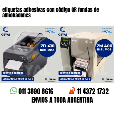 etiquetas adhesivas con código QR fundas de almohadones