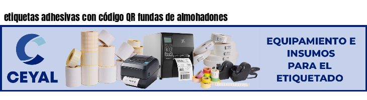 etiquetas adhesivas con código QR fundas de almohadones