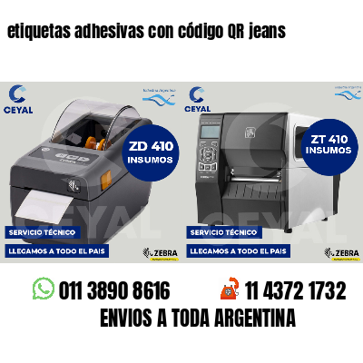 etiquetas adhesivas con código QR jeans