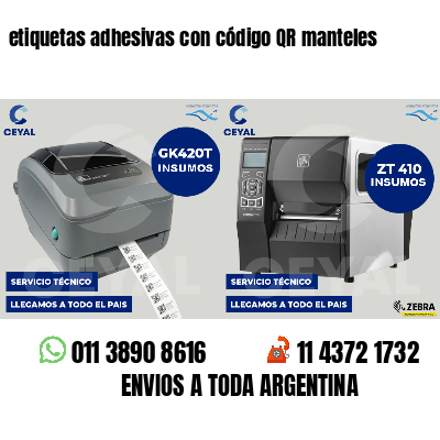 etiquetas adhesivas con código QR manteles