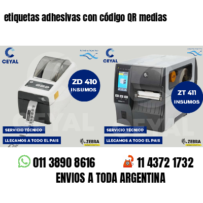 etiquetas adhesivas con código QR medias