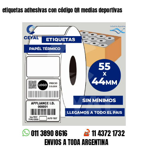 etiquetas adhesivas con código QR medias deportivas