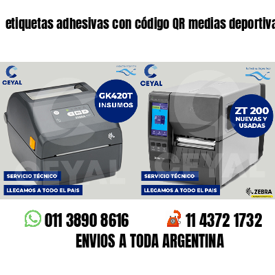 etiquetas adhesivas con código QR medias deportivas