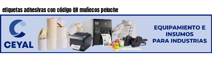 etiquetas adhesivas con código QR muñecos peluche