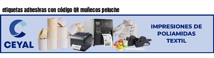 etiquetas adhesivas con código QR muñecos peluche