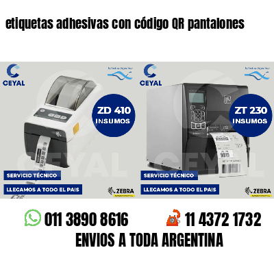 etiquetas adhesivas con código QR pantalones