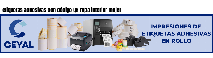 etiquetas adhesivas con código QR ropa interior mujer