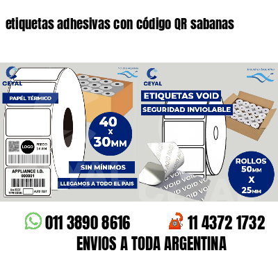 etiquetas adhesivas con código QR sabanas