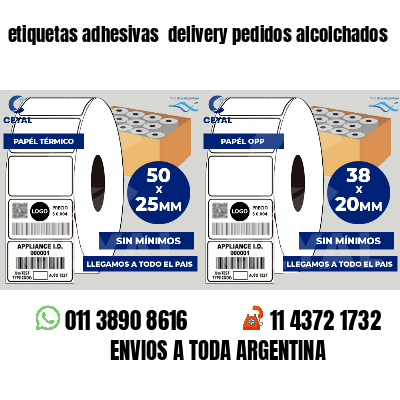 etiquetas adhesivas  delivery pedidos alcolchados