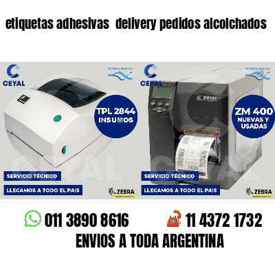 etiquetas adhesivas  delivery pedidos alcolchados