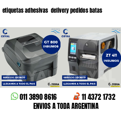 etiquetas adhesivas  delivery pedidos batas