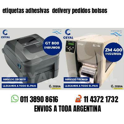 etiquetas adhesivas  delivery pedidos bolsos