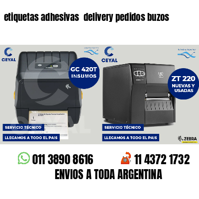 etiquetas adhesivas  delivery pedidos buzos