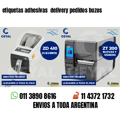 etiquetas adhesivas  delivery pedidos buzos